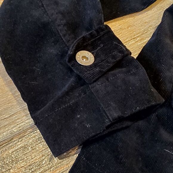 🔹️Annva Jeans USA Black Corduroy Buttoned Front Blazer Jacket XLarge - Picture 6 of 9